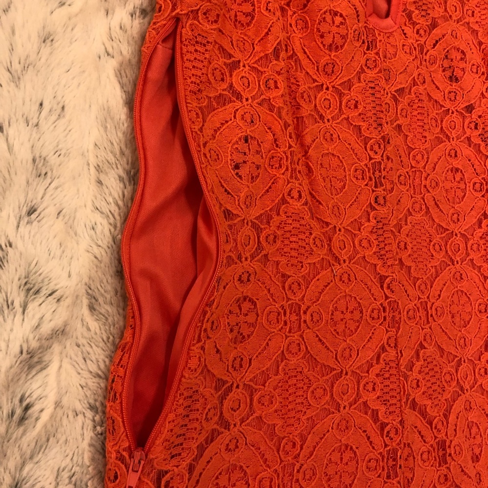 5/$25 Coral Lace Dress - Picture 4 of 6